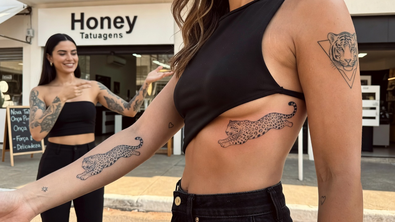 Grazi Massafera Exibe Novas Tatuagens Inspiradas em Onças-Pintadas