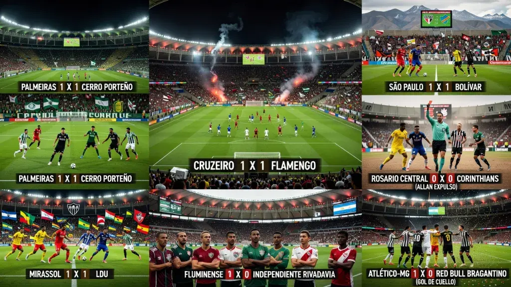 Brasileiros empatam em série de jogos de ida na Libertadores
